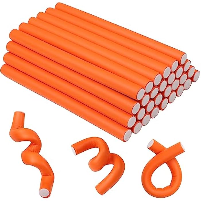 Ms Aloe 30PCS Flexible Curling Rods Twist Foam Roller Hair Curlers for Curly Hair 0.71inch No Heat Hair Rods Rollers No Heat Hair Curlers for Long, Medium, Short Hair(1.8cm) - Image 1